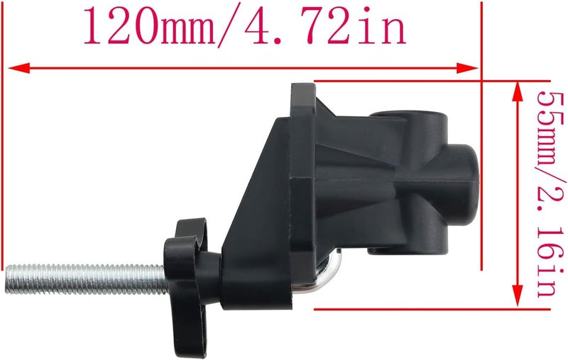 CHENJIN Metal Desk Lamp Mount Stand Swing Arm Drafting Light Clamp Holder Bracket Clip, Black - Image 2